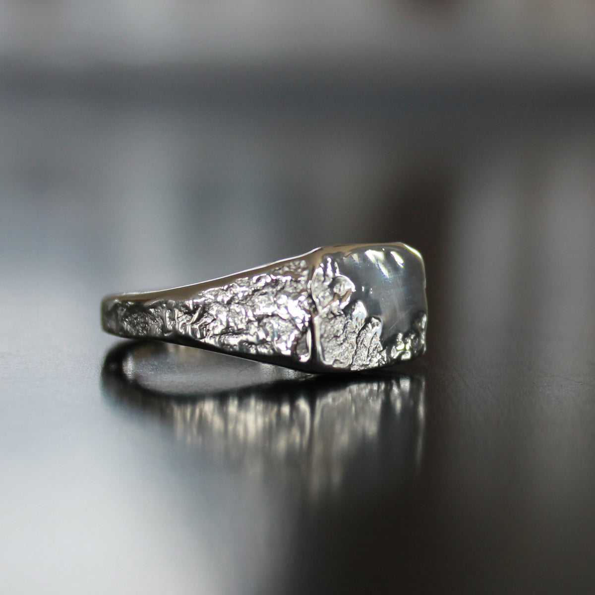 Melted Kawarau Signet Sterling Silver