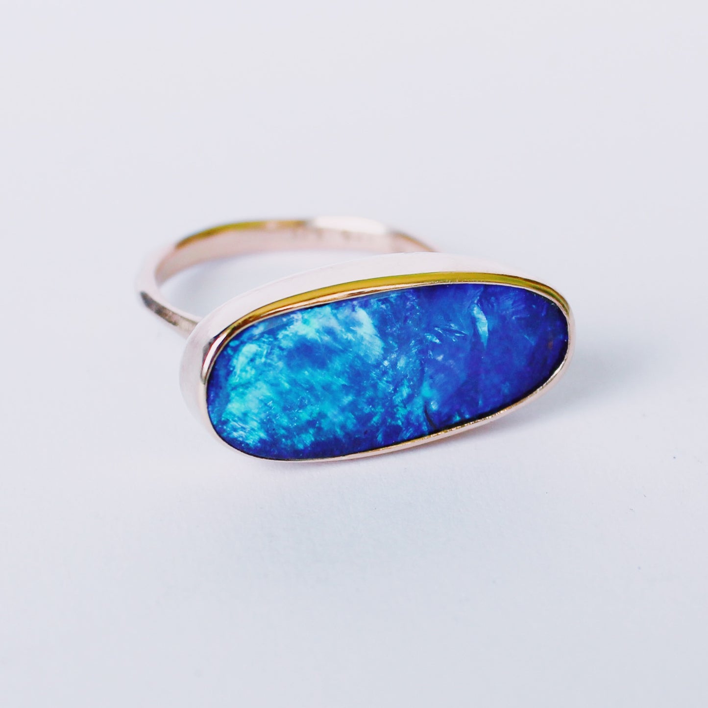 Australian Boulder Opal Ring
