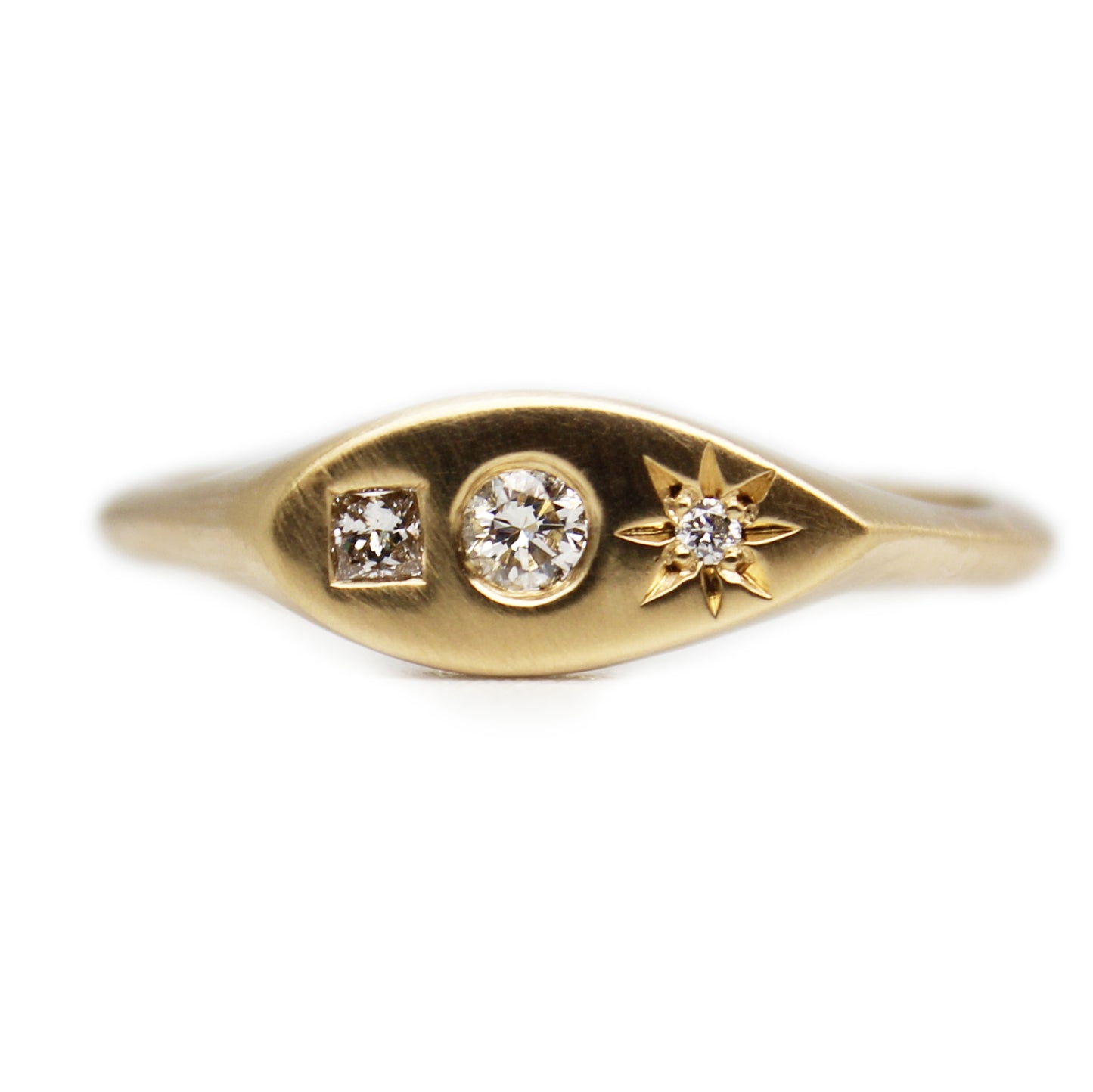 Sideways Diamond Signet