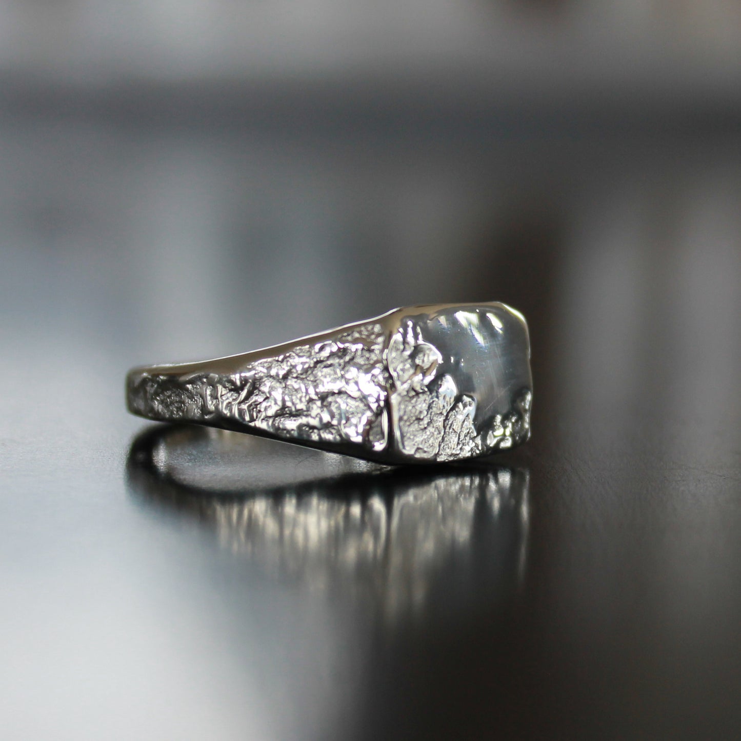 Melted Kawarau Signet Sterling Silver