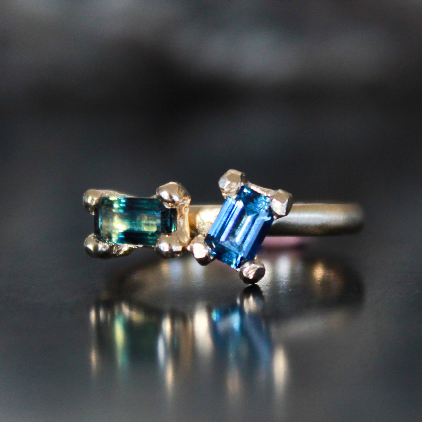 Double sapphire ring