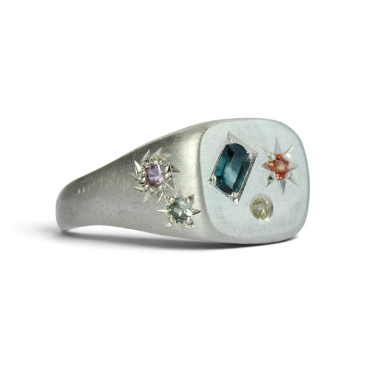 Sapphire Emerald Ra Signet