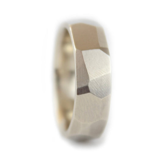 Faceted ring Sterling Silver