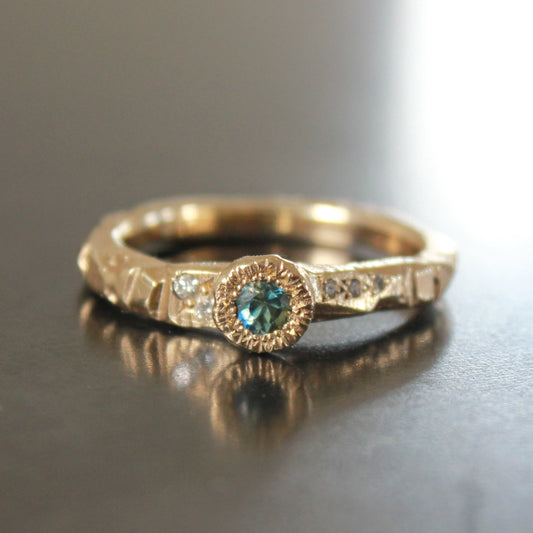 Parti Sapphire strata ring