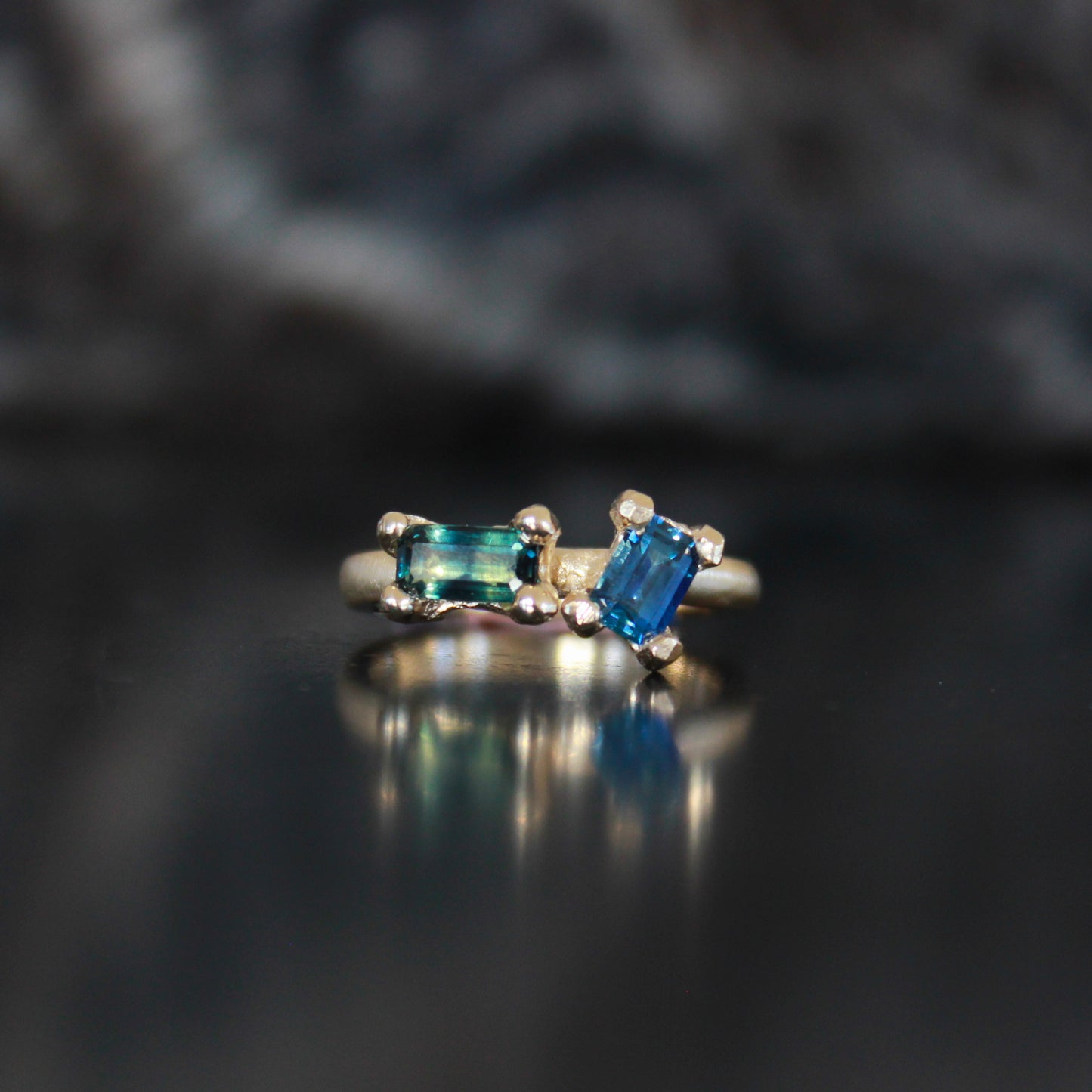 Double sapphire ring