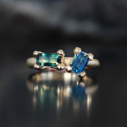 Double sapphire ring