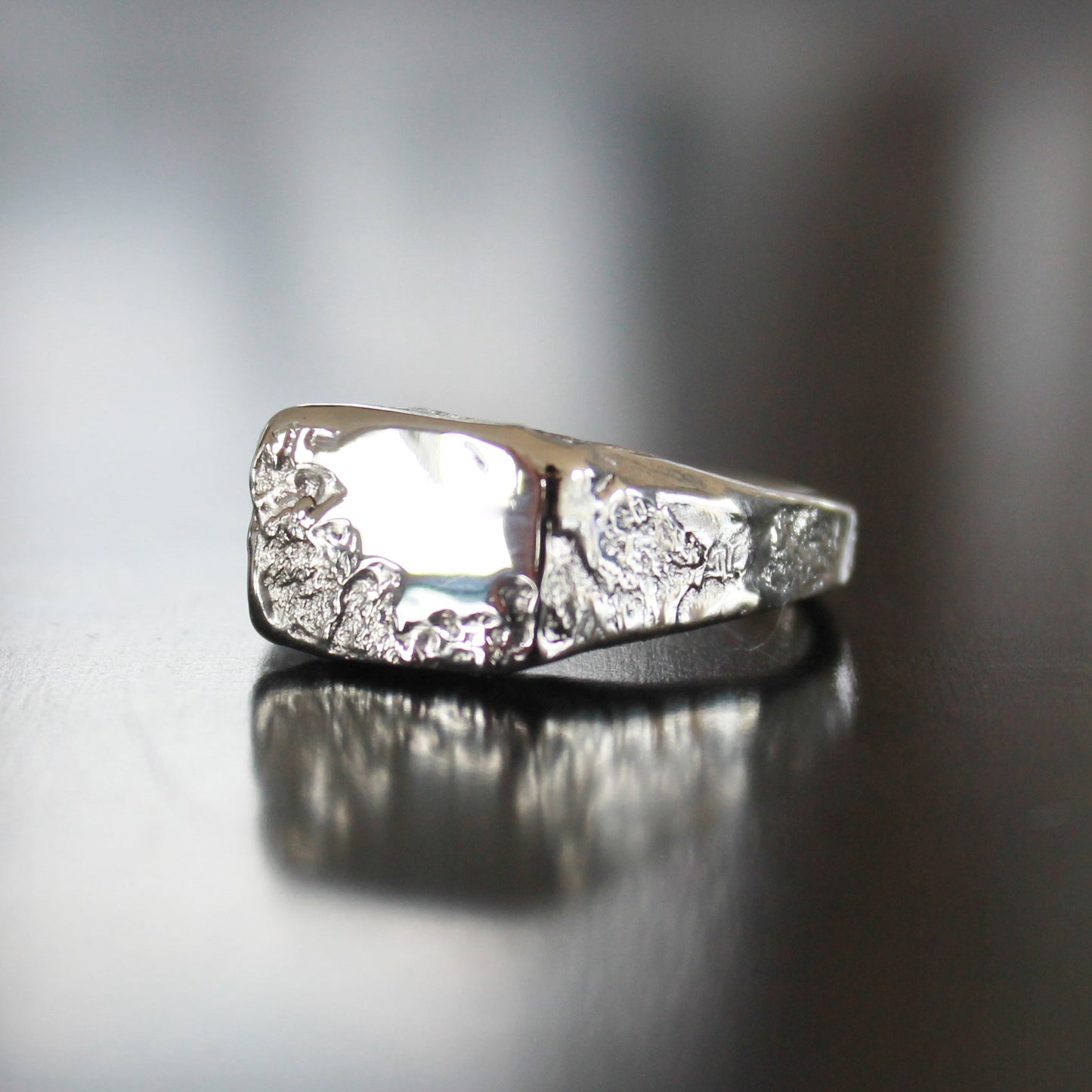 Melted Kawarau Signet Sterling Silver