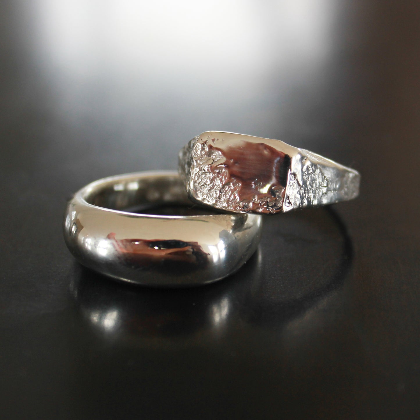 Melted Kawarau Signet Sterling Silver