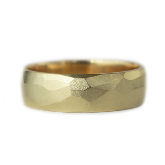 18ct Gold Wedding Ring Organic Design